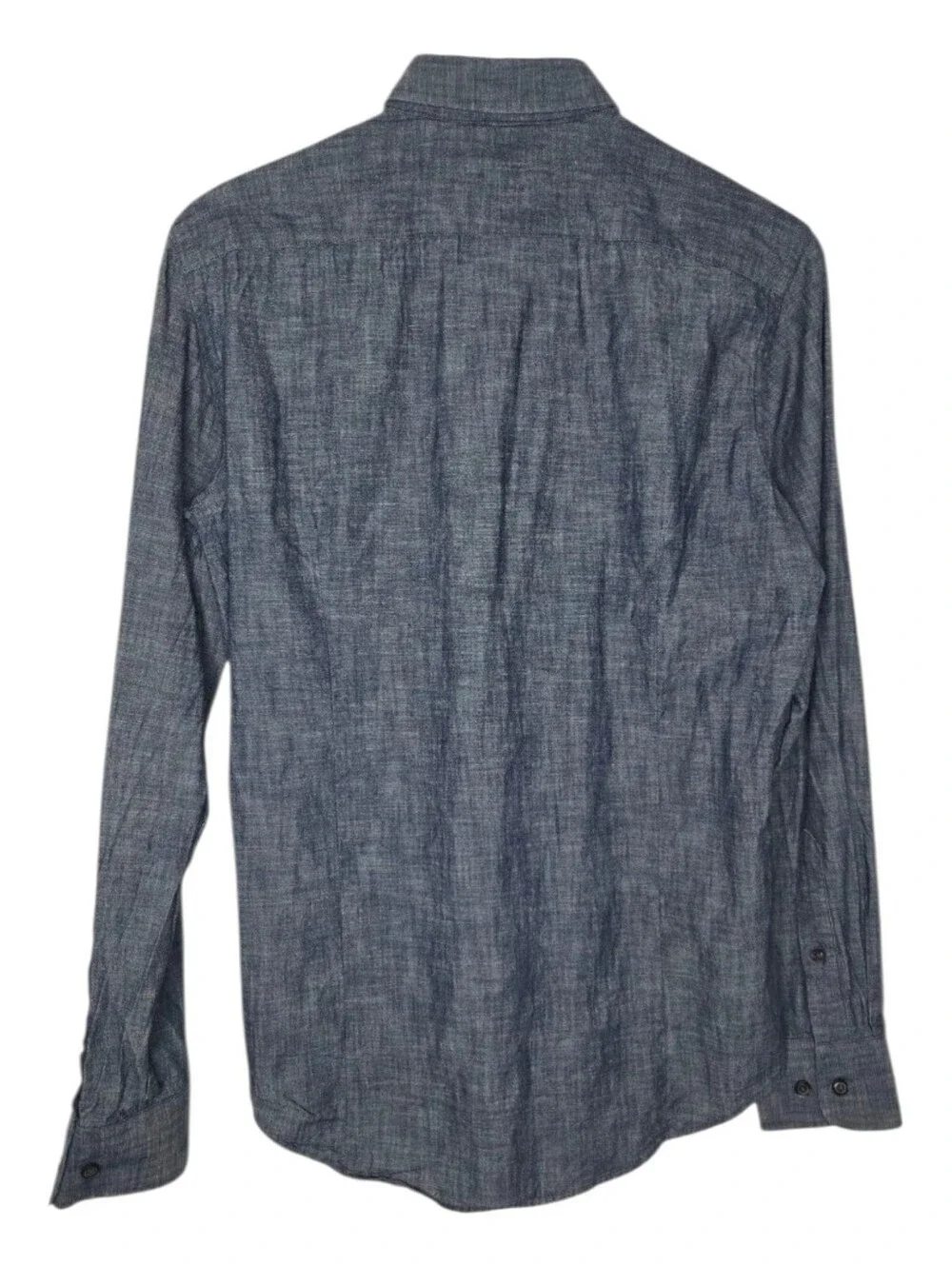 Banana Republic Mens Blue Soft Wash Slim Fit Chambray Button Up Shirt Small